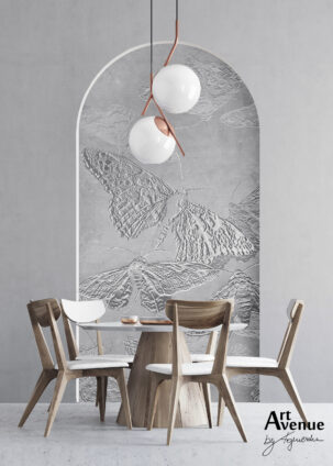 Tapeta w kształcie łuku Vibrant Moths #11