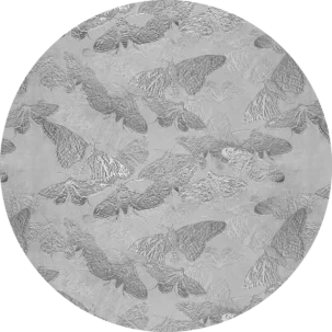 Tapeta w kształcie koła Vibrant Moths #12