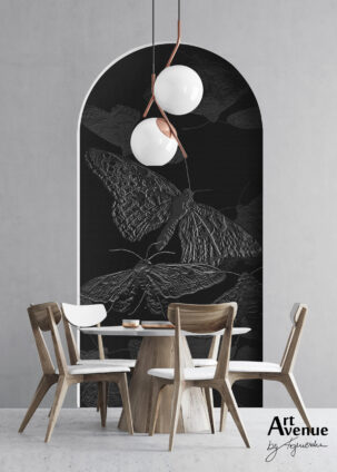 Tapeta w kształcie łuku Vibrant Moths #15