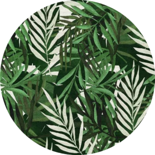 Tapeta w kształcie koła Mysterious Plants #25