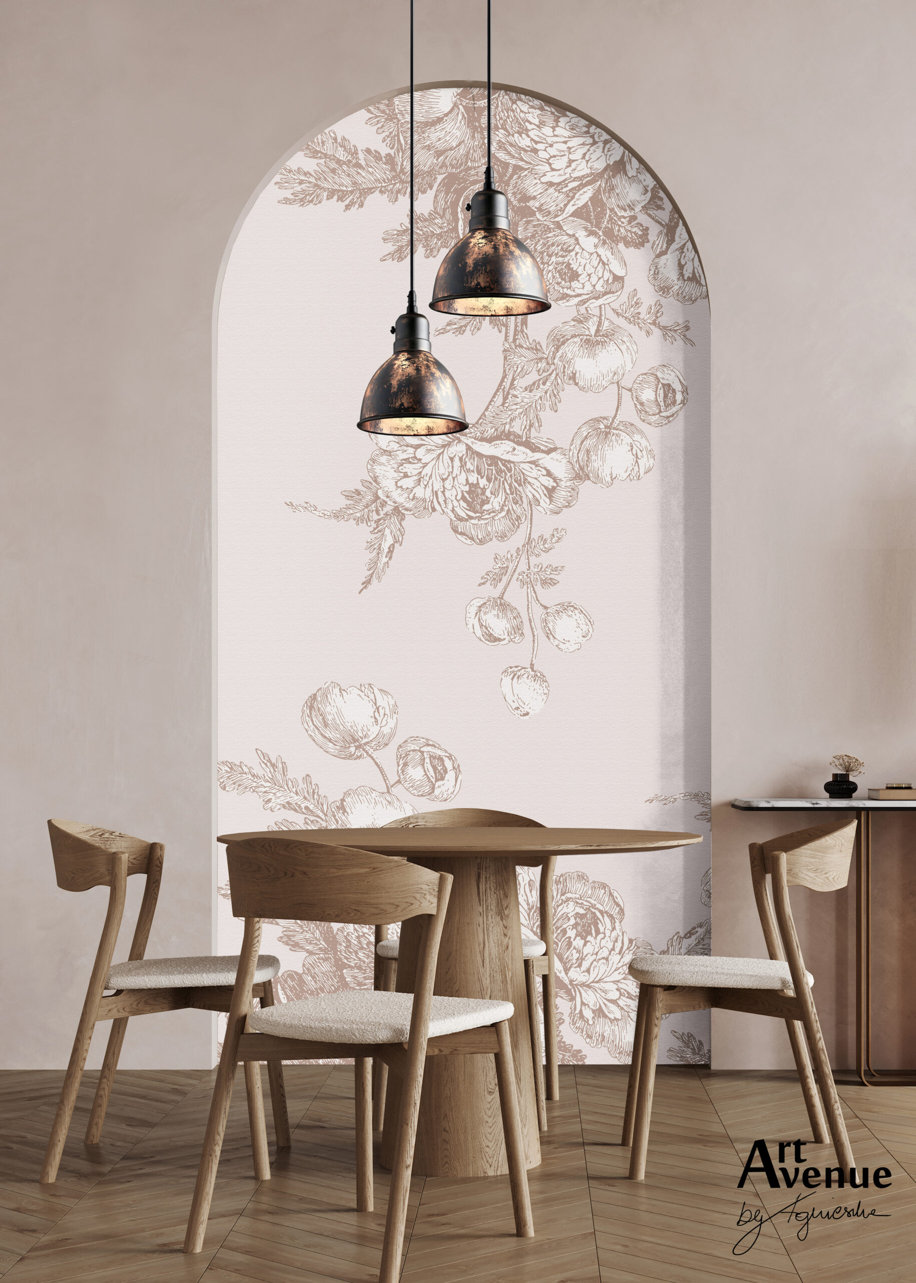 Tapeta w kształcie łuku Floral Elegance #35