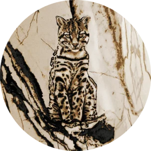 Tapeta w kształcie koła Wild Savanna #4