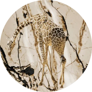 Tapeta w kształcie koła Wild Savanna #5