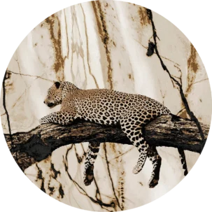 Tapeta w kształcie koła Wild Savanna #6b