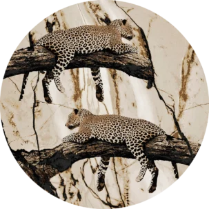 Tapeta w kształcie koła Wild Savanna #6c