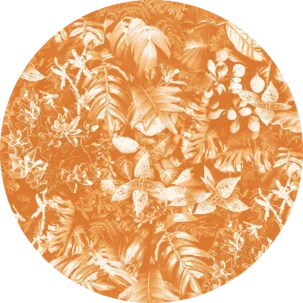 Tapeta w kształcie koła Mysterious Plants #30