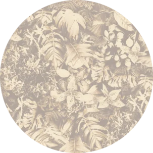 Tapeta w kształcie koła Mysterious Plants #32