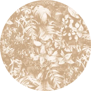 Tapeta w kształcie koła Mysterious Plants #33