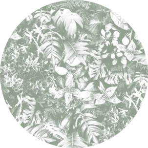 Tapeta w kształcie koła Mysterious Plants #34