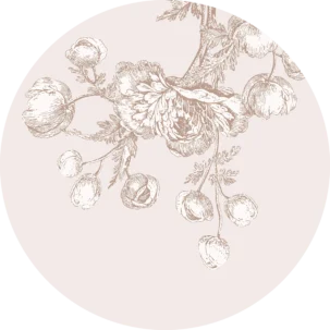 Tapeta w kształcie koła Floral Elegance #35