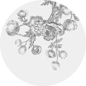 Tapeta w kształcie koła Floral Elegance #36