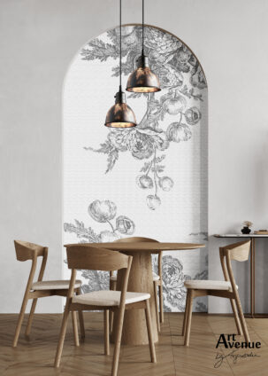 Tapeta w kształcie łuku Floral Elegance #36