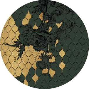 Tapeta w kształcie koła Floral Elegance #37