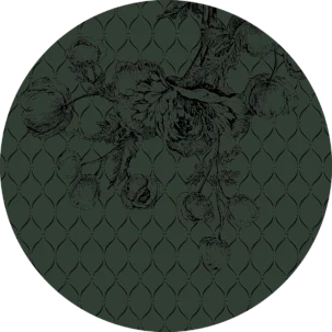 Tapeta w kształcie koła Floral Elegance #38