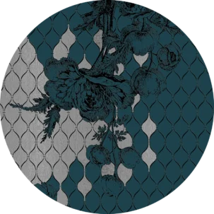 Tapeta w kształcie koła Floral Elegance #39