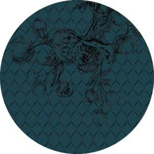 Tapeta w kształcie koła Floral Elegance #40