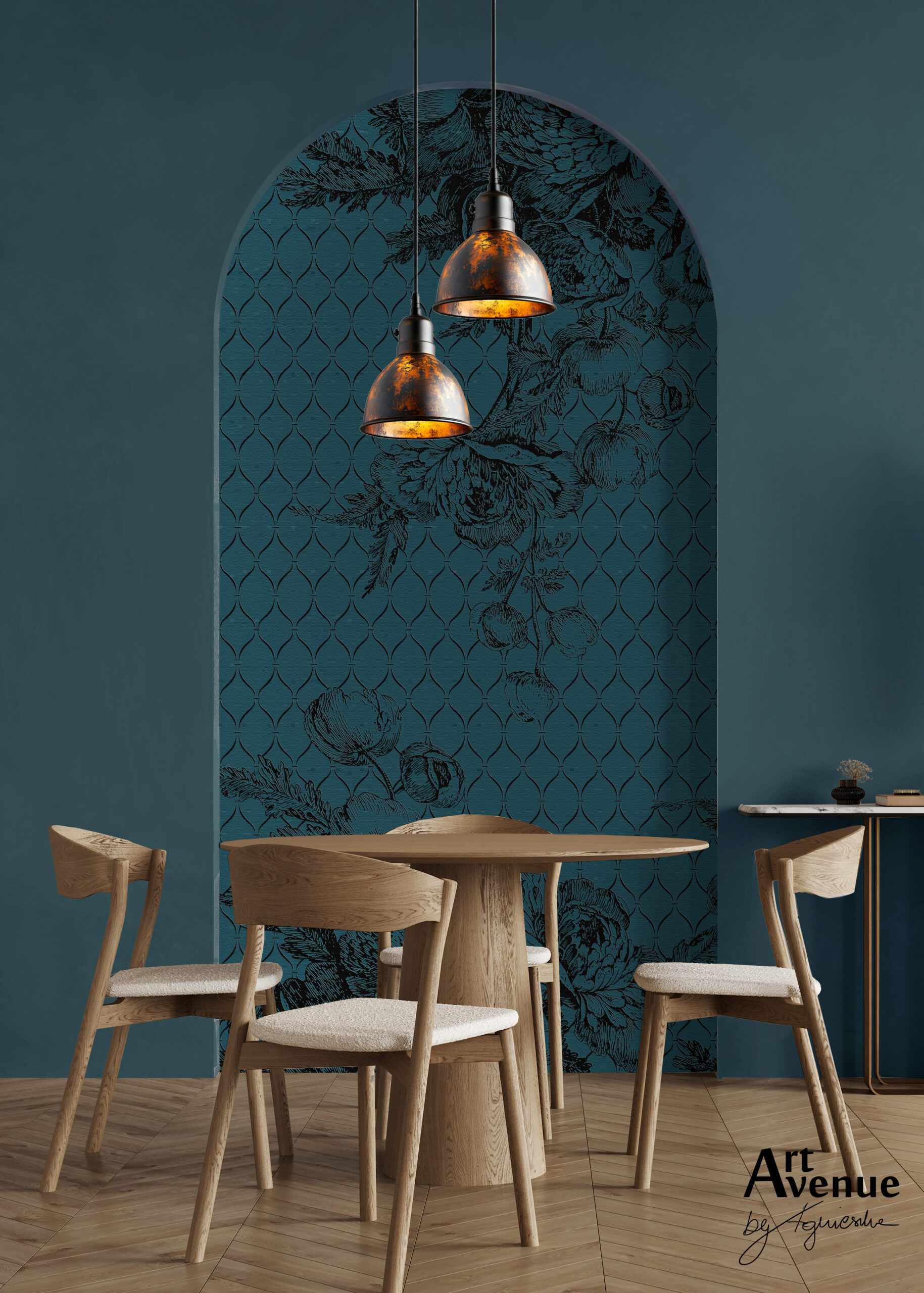 Tapeta w kształcie łuku Floral Elegance #40