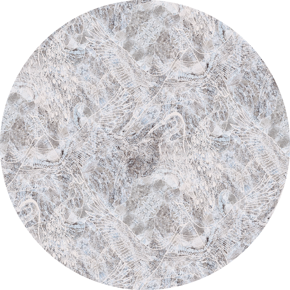 Tapeta w kształcie koła Birds Fusion #49