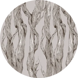 Tapeta w kształcie koła Forest Secrets #54