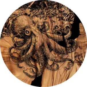 Tapeta w kształcie koła Underwater World #62