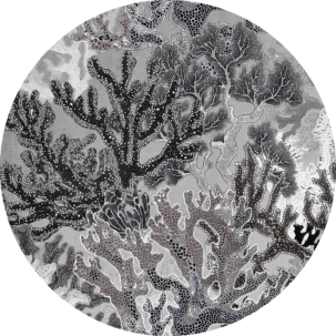 Tapeta w kształcie koła Underwater World #63