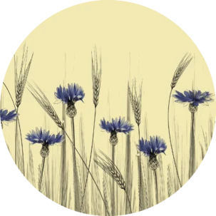 Tapeta w kształcie koła Field Ears #66