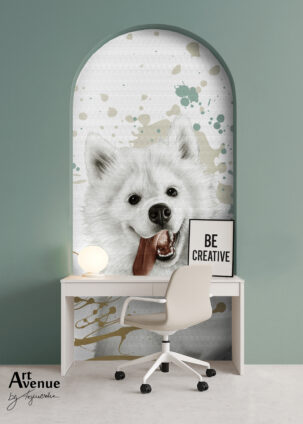 Tapeta w kształcie łuku Young Samoyed #75