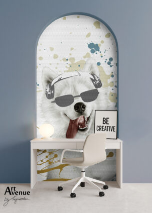 Tapeta w kształcie łuku Young Samoyed #76