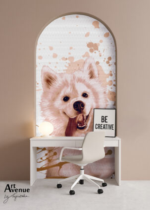 Tapeta w kształcie łuku Young Samoyed #77