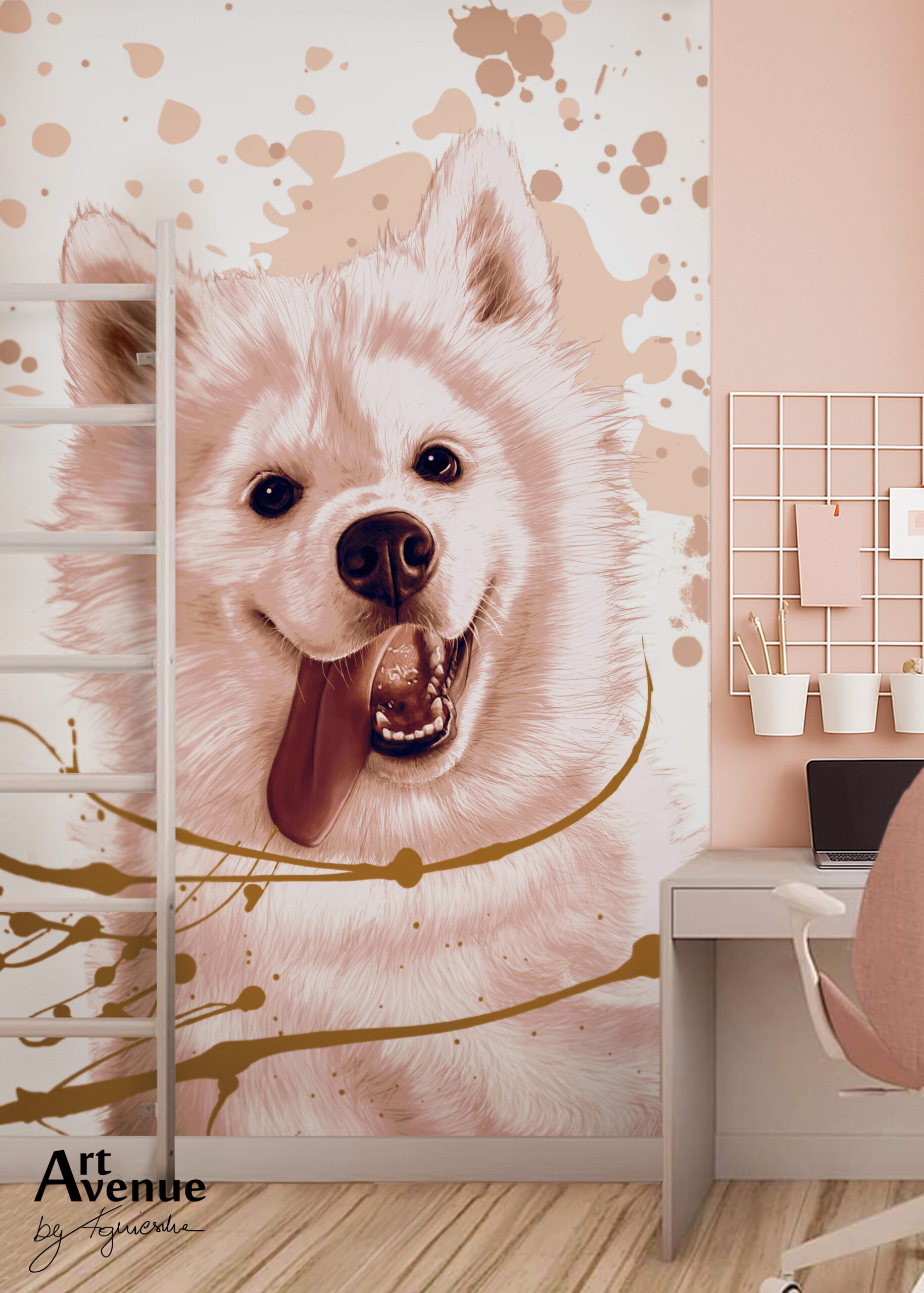 Tapeta na wymiar Young Samoyed #77 - obrazek 3