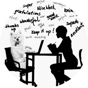 Tapeta w kształcie koła Young Samoyed #78