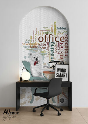 Tapeta w kształcie łuku Young Samoyed #79